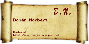 Dobár Norbert névjegykártya