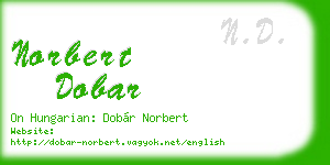 norbert dobar business card