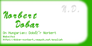 norbert dobar business card